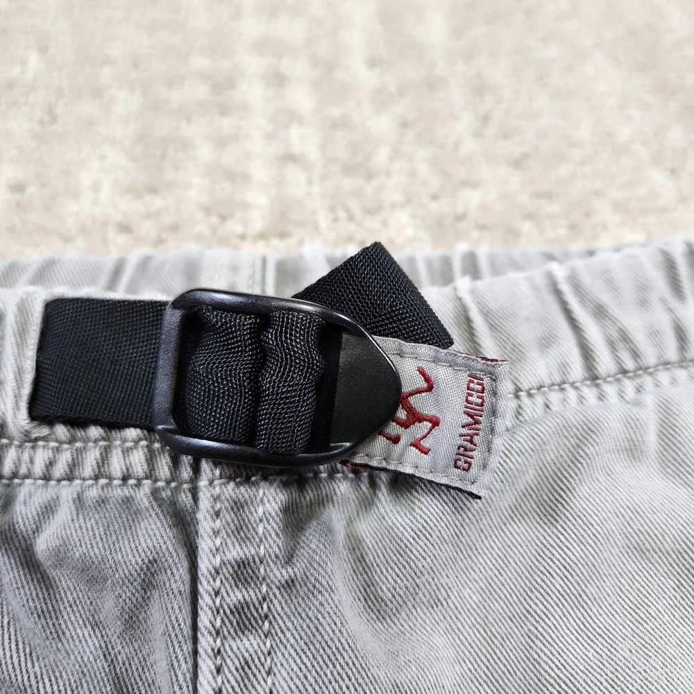Gramicci Shorts Men Medium Vintage G Series Climber Gray Gorpcore Hiking Belted